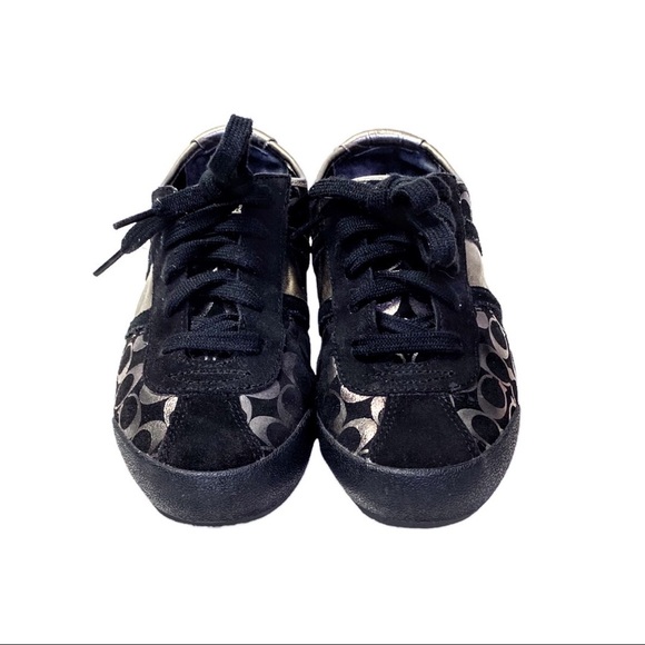 Coach Paxton Black With Metallic Signature C Logo Sneakers, Size 7 - Picture 13 of 15